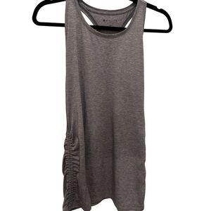 Athleta Heather Gray Racerback Tank with Side Ruching